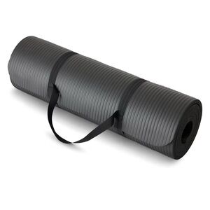 NWOT~Black Yoga Mat with Carrying Strap